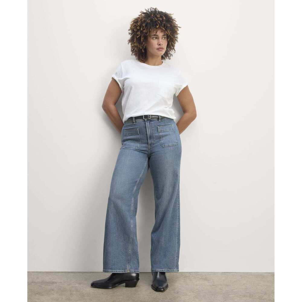 Everlane Women's '70s Wide Jean in Vintage Light Indigo, Size 30